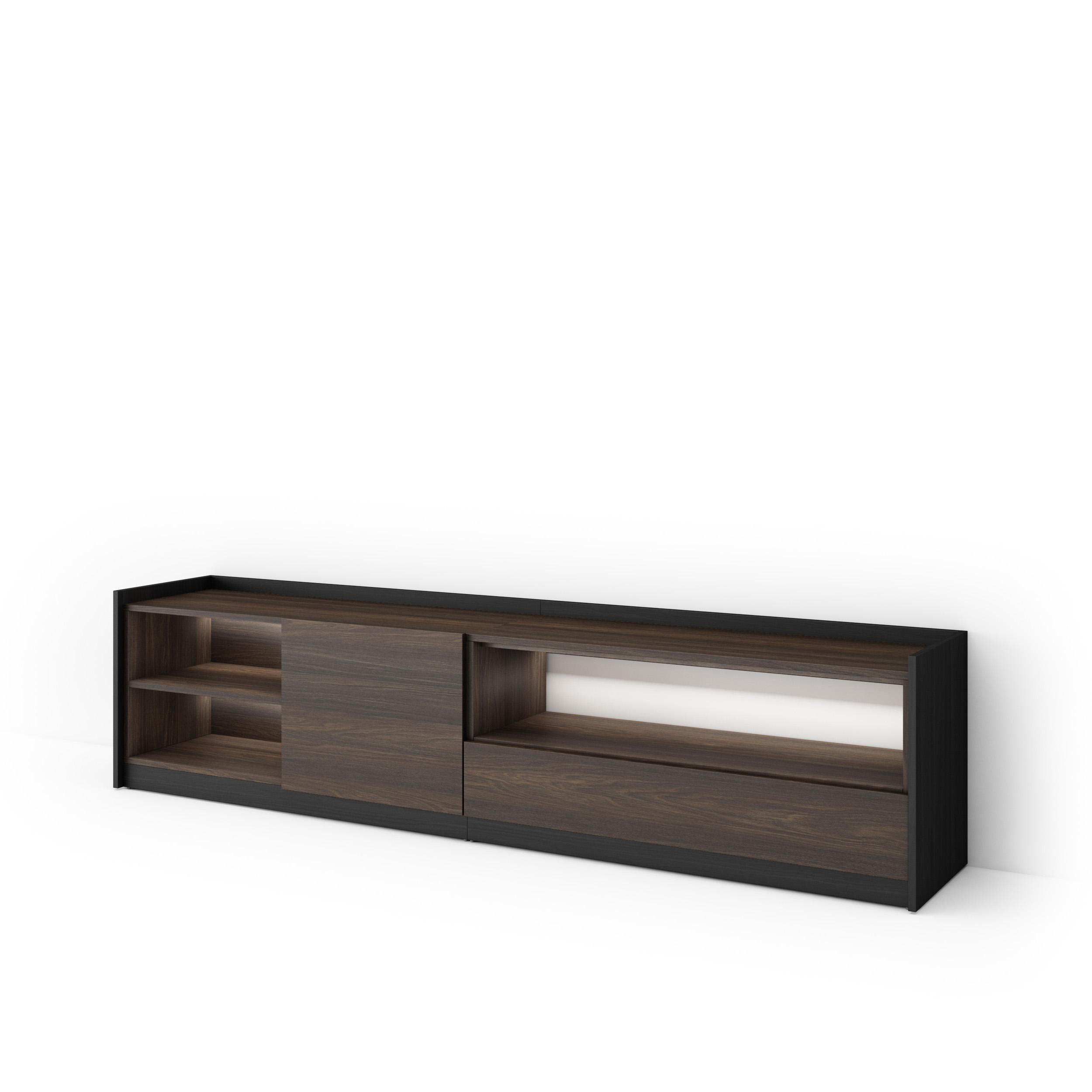 Skraut Home Lowboard, Dunkelbraun 207x50x37 cm