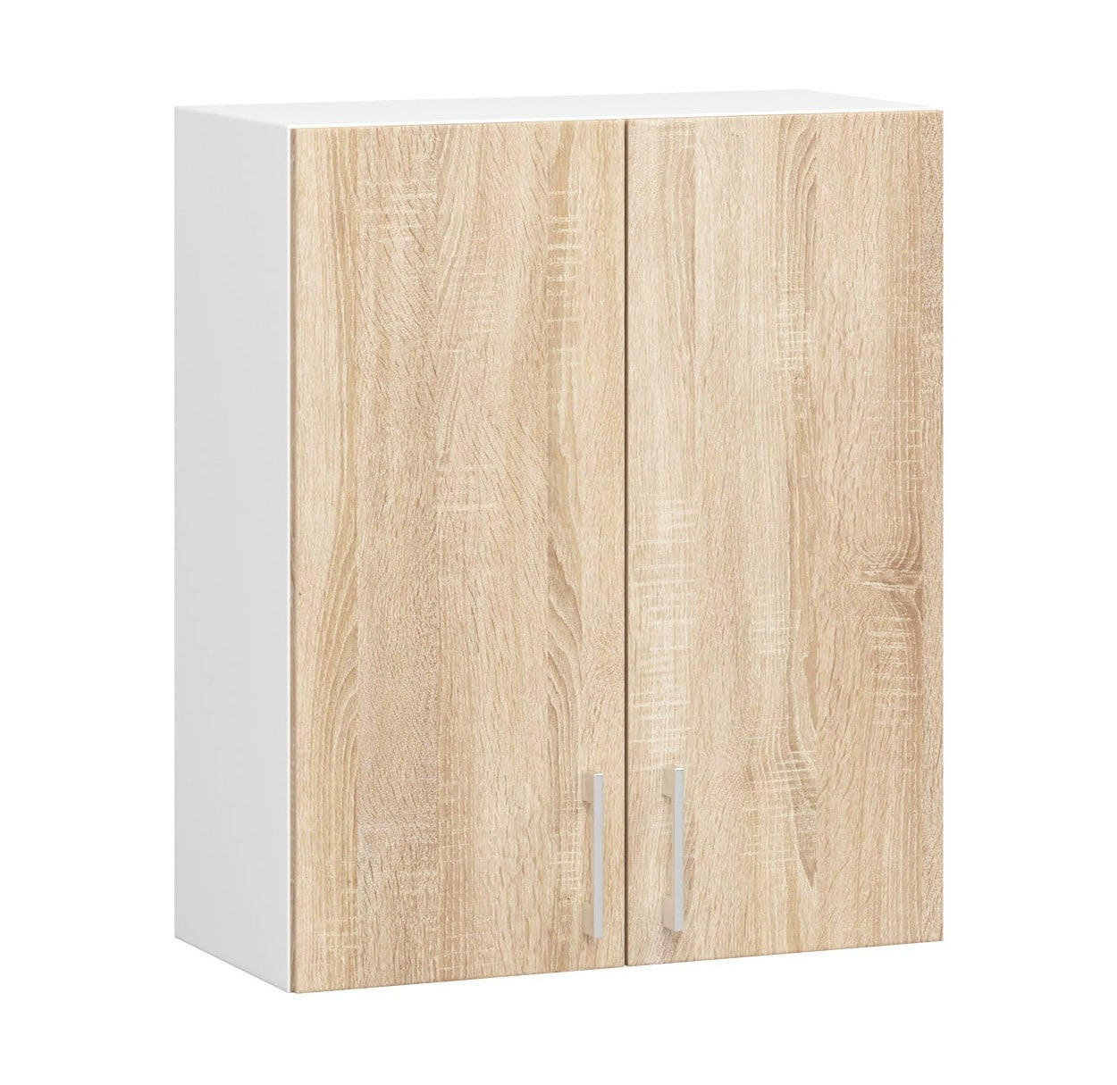 HÄNGESCHRANK Weiß, Eiche Sonoma 72/60/30,5 - Weiß/Sonoma Eiche, Holzwerkstoff (60/72/30.5cm) - RAUMHIRSCH FURNITURE