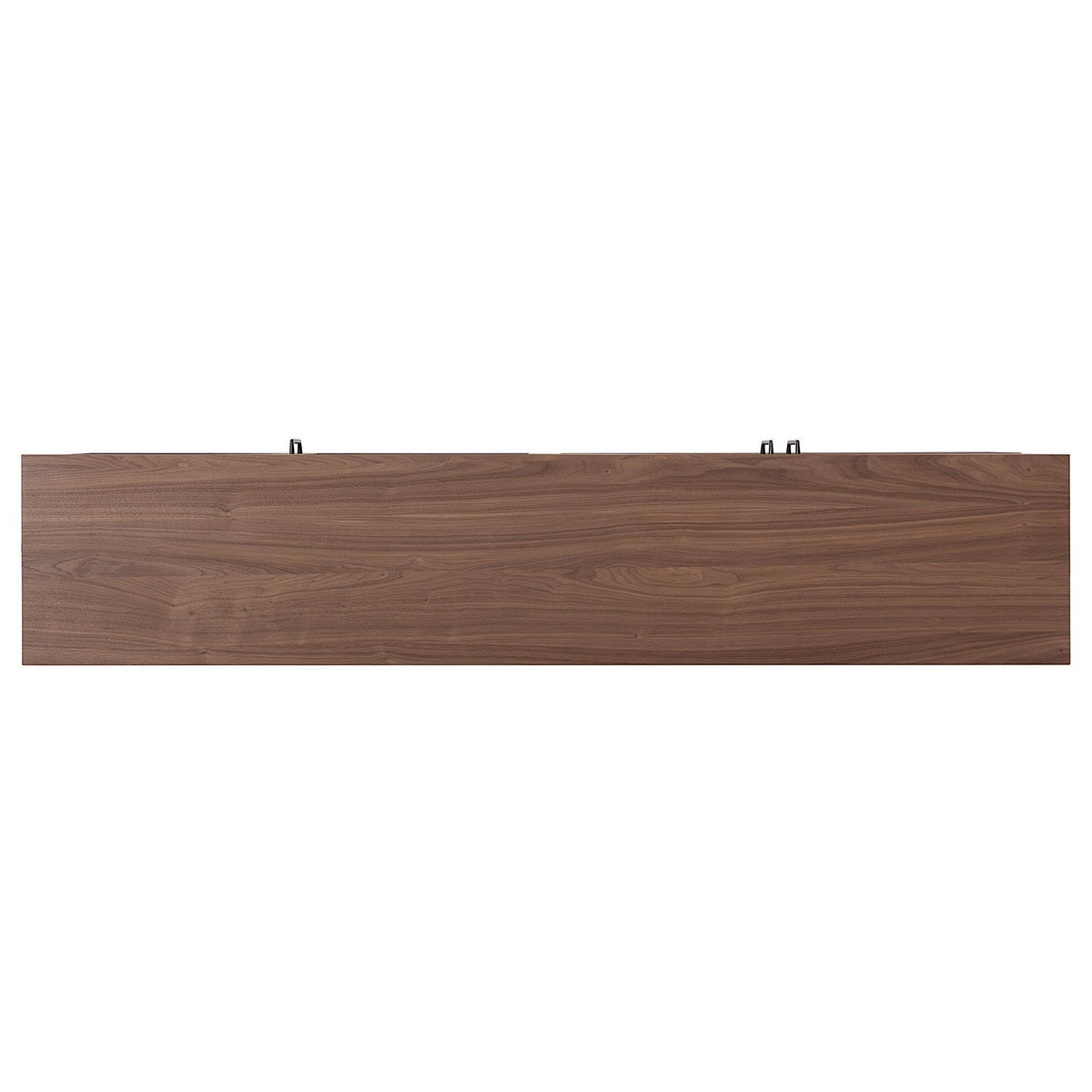 TV-LOWBOARD - Echtholzfurnier - 200 cm - Schwarz/Braun, Holzwerkstoff/Metall (200/55/40cm) - home24