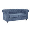 2-SITZER-SOFA - Stoff - Blau - CHESTERFIELD - Blau, Textil (88/72/168cm) - Vente-Unique