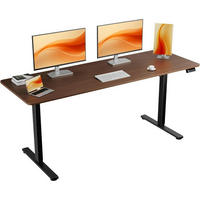 SCHREIBTISCH elektrisch höhenverstellbar 170 x 60 cm Schwarznuss - Braun, Holzwerkstoff (60/170/71cm)