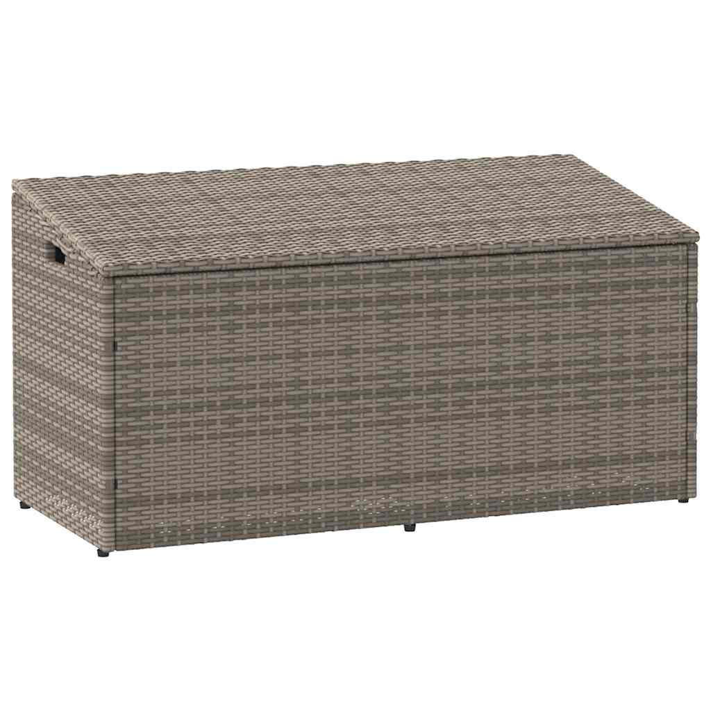 GARTEN-AUFBEWAHRUNGSBOX Grau 110/50/58 Cm Poly Rattan - Grau, Kunststoff (50/58/110cm) - vidaXL
