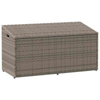 GARTEN-AUFBEWAHRUNGSBOX Grau 110/50/58 Cm Poly Rattan - Grau, Kunststoff (50/58/110cm) - vidaXL