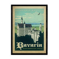 POSTER Bayern Vintage A4 Rahmenlos - Klar, Papier (29.7/5/21cm) - Nacnic