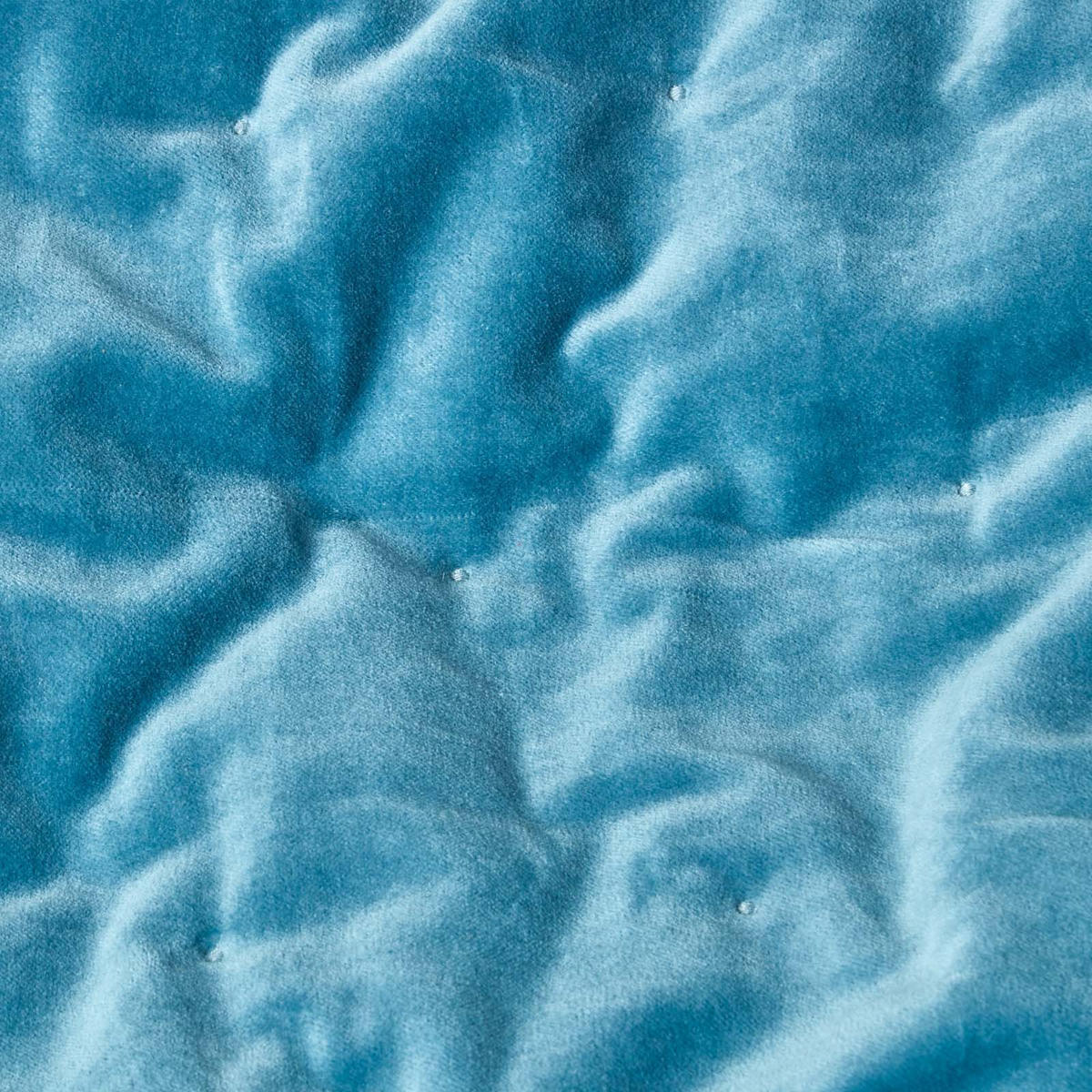 SAMT-KUSCHELDECKE 150/200 cm, Baumwolle wattiert - Blau, Textil (150/200cm) - Homescapes