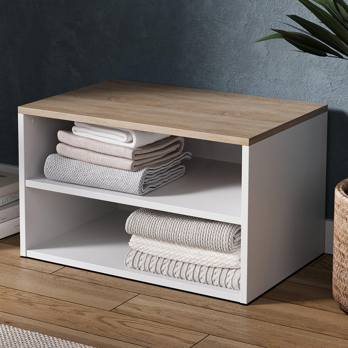 KOMODA Betti Bílá/Sonoma - bílá/Sonoma dub, kompozitní dřevo (60/36/40cm) - Vicco