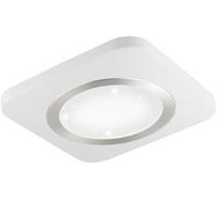 LED DECKENSPOT Stahl Weiß Kristalleffekt - Weiß, Metall (40/40/4cm)