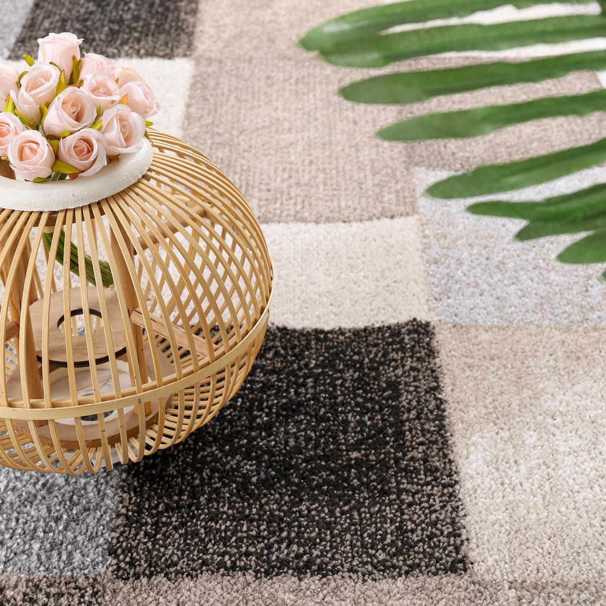 KURZFLORTEPPICH 120/170 cm Fiesta 125 - Beige/Schwarz, Textil (120/170cm) - Paco Home