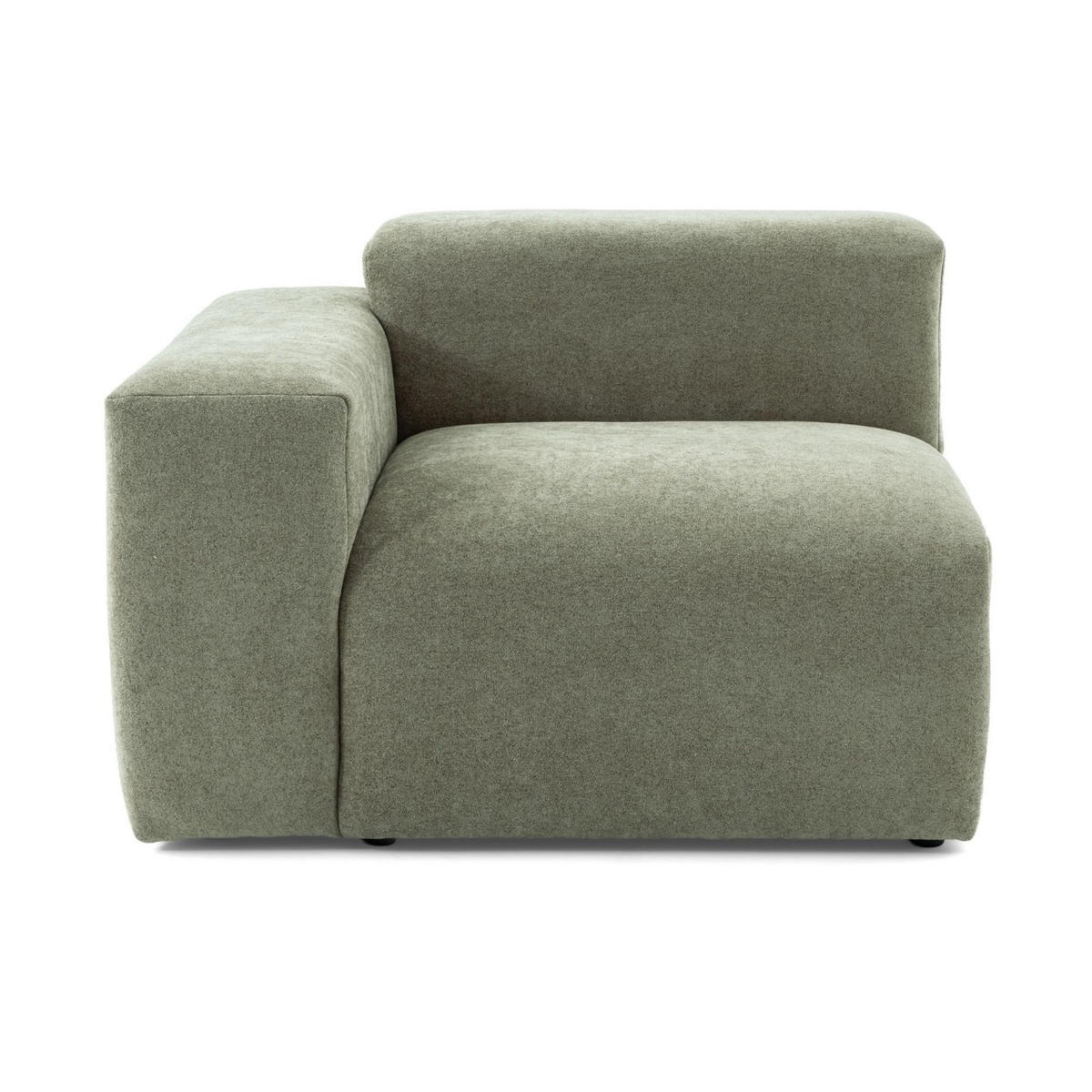4-SITZER modulares Ecksofa HEAVEN SET 2 Rechts, Breite 300 cm Webstoff Grün - Schwarz/Grün, Holz/Kunststoff (245/300cm) - Muffo