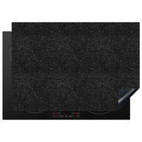 HERDABDECKPLATTE Granit - Schwarz - Grau Herdabdeckung Induktionsfeld 75x52 cm - Anthrazit, Kunststoff (75/52/0.2cm) - MuchoWow