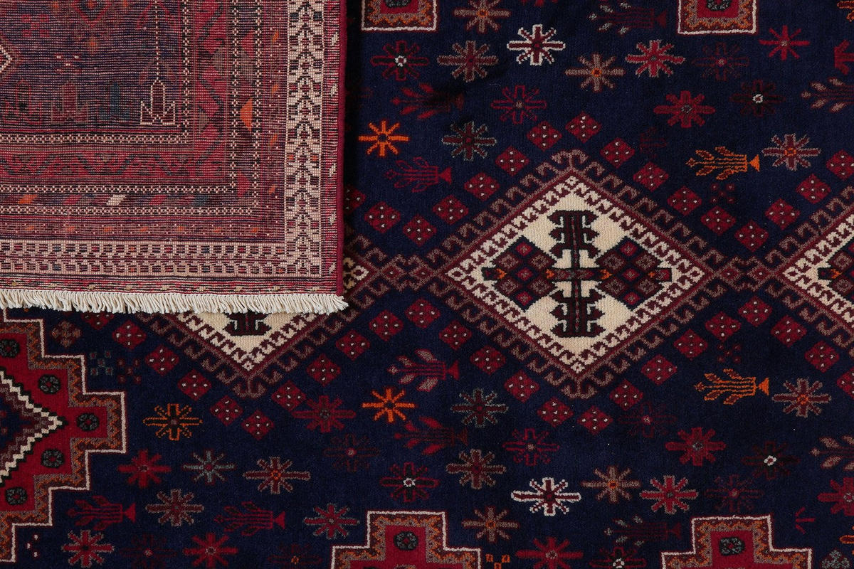 ORIENTTEPPICH handgeknüpft Afshar Blau 241/176 cm Schurwolle - Blau, Textil (176/241cm) - Looma