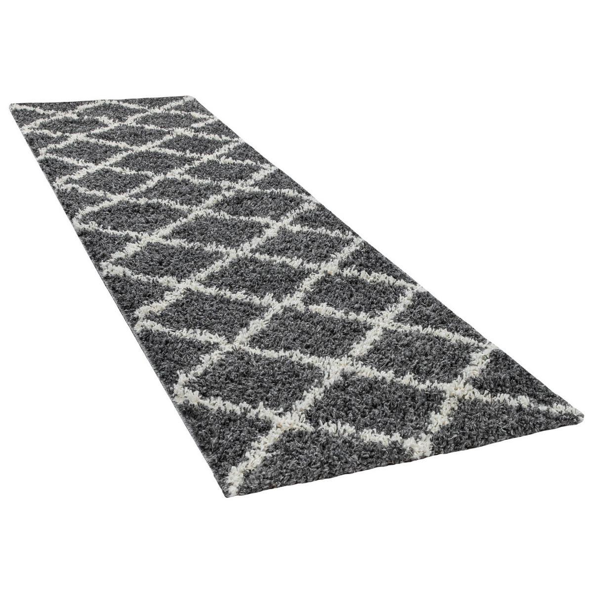 HOCHFLORTEPPICH 60/100 cm Kalmar 441 - Anthrazit, Textil (60/100cm) - Paco Home