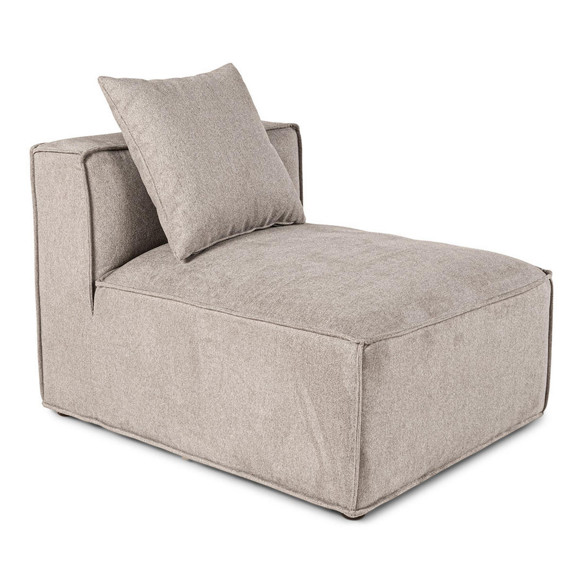 3-SITZER-SOFA Box Stoff Hellgrau - Hellgrau, Textil (256/65/92cm) - ebuy24