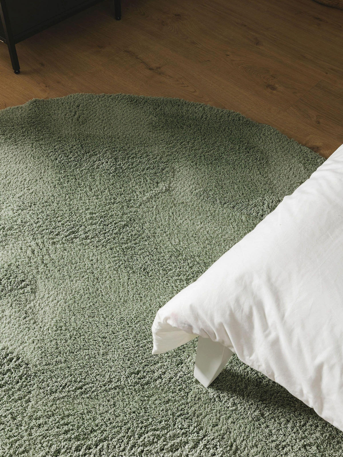 HOCHFLORTEPPICH rund Soda Hellgrün ø 200 cm rund - Hellgrün, Textil (200/200cm) - benuta Nest
