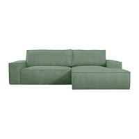 SCHLAFSOFA - 4 Personen - samt - mandelgrün Amelia - Grün, Textil (267/85/167cm) - Vente-Unique