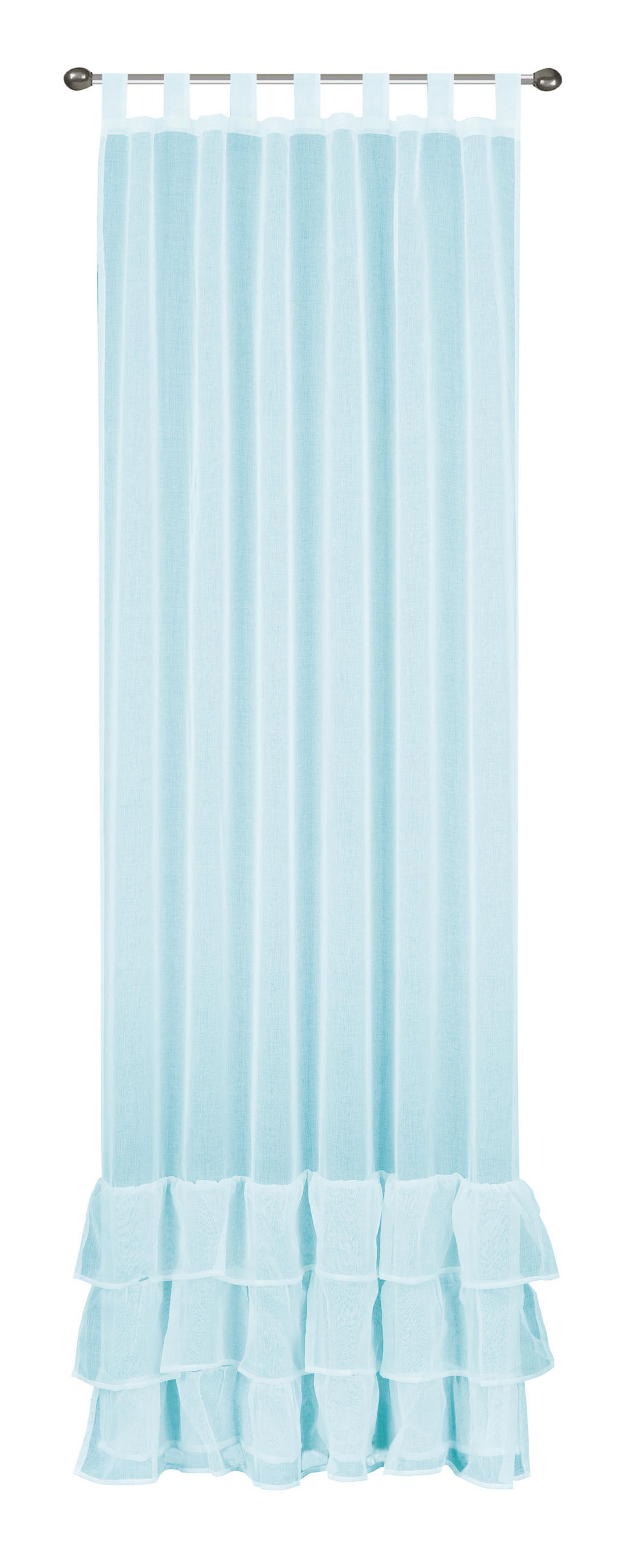 VORHANG Cadis - Hellblau, Textil (140/1/250cm) - home&you