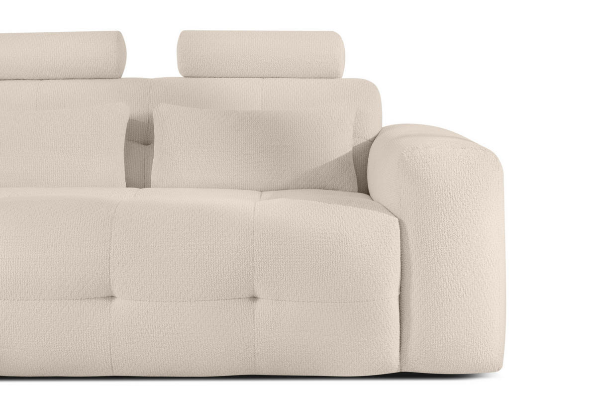 ECKSOFA LINKS ALIGRA, Hellbeige - Beige, Holz/Holzwerkstoff (290/191cm) - KONSIMO®