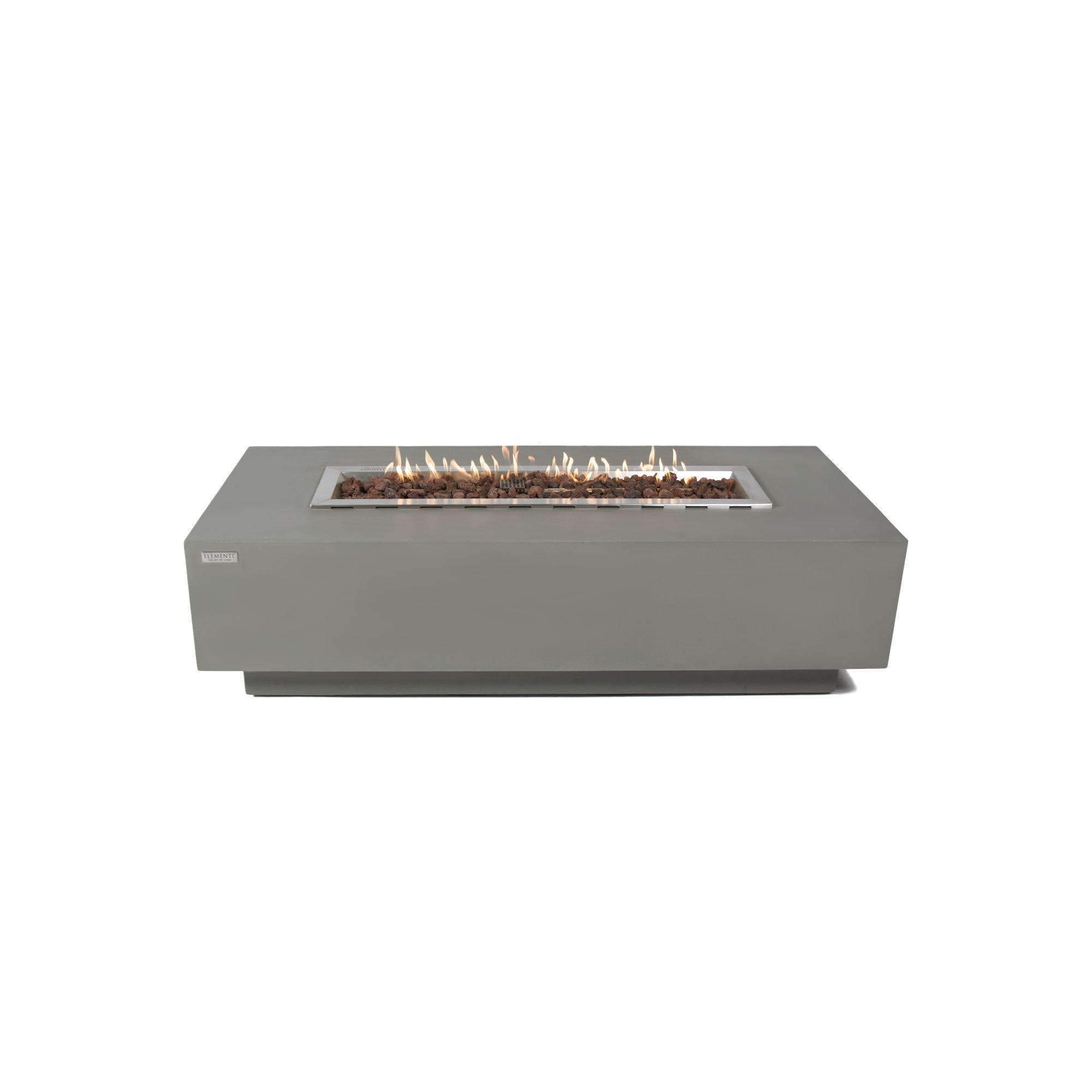 Elementi Feuertisch Hellgrau 70x43x152 cm
