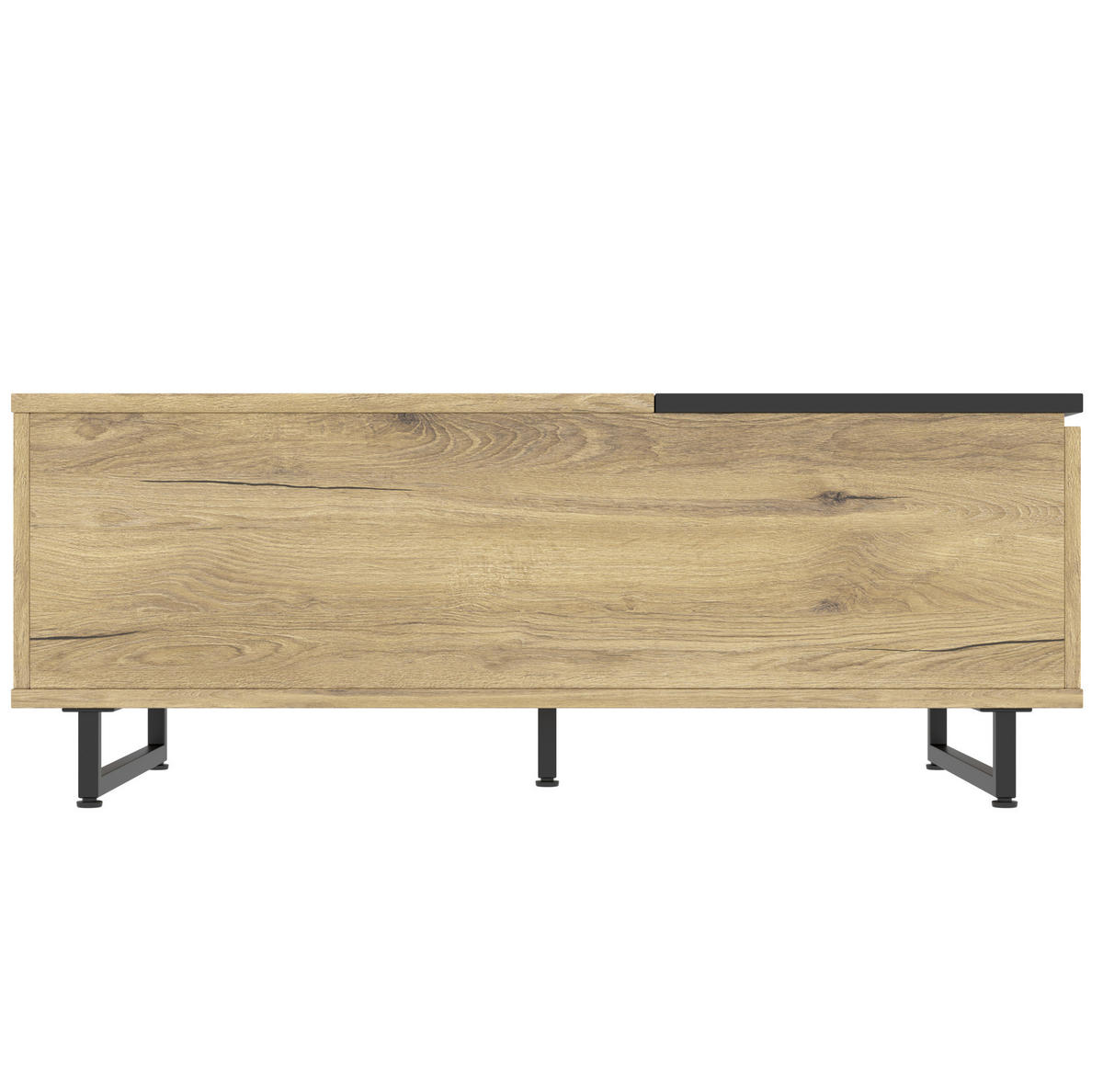 KLUBSKA miza, 103,5/50/27,5 cm, naravni dekor/črna, nastavljiva po višini - naravne barve, leseni material (103.5/50/27.5cm) - BEAOK