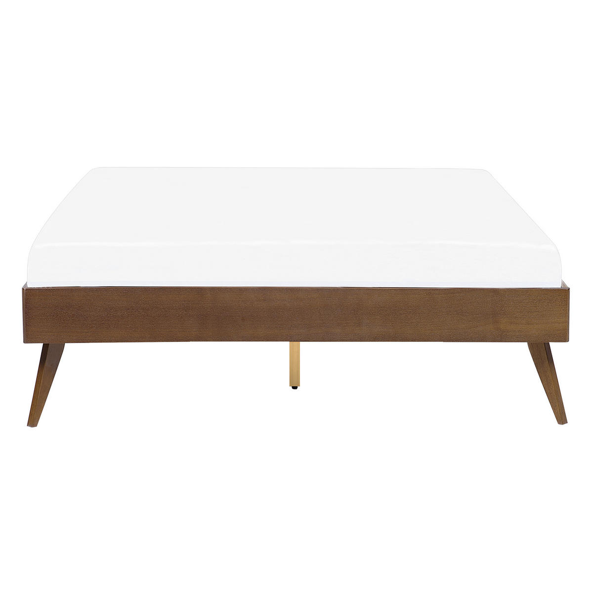 BETT 140/200 cm Dunkler Holzfarbton Berric - Dunkelbraun, Holzwerkstoff (140/200cm) - Beliani