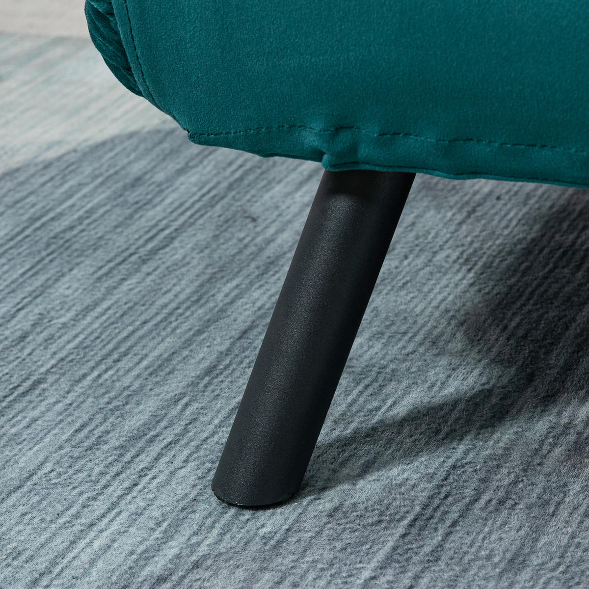 SCHLAFSOFA 2er-Sitz DE-14596 5-fach verstellbare Rückenlehne, Samtbezug Dunkelgrün - Grün, Metall (102/81/73cm) - ComfortXL