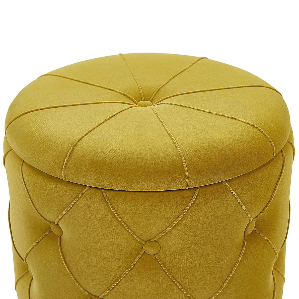 POUF Pueblo 40-33/40-33/44-36 cm - Gelb, Textil (33/36/33cm) - Beliani