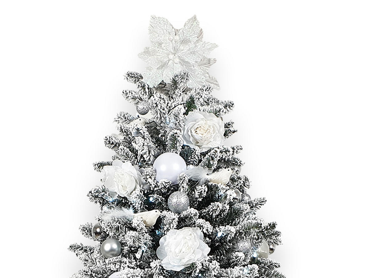LAALU CHRISTBAUMKUGEL-SET 12 Ornamenten: runde Silbermischung 6 cm - Silberfarben, Kunststoff (0.01/1/0.01cm) - LAALU