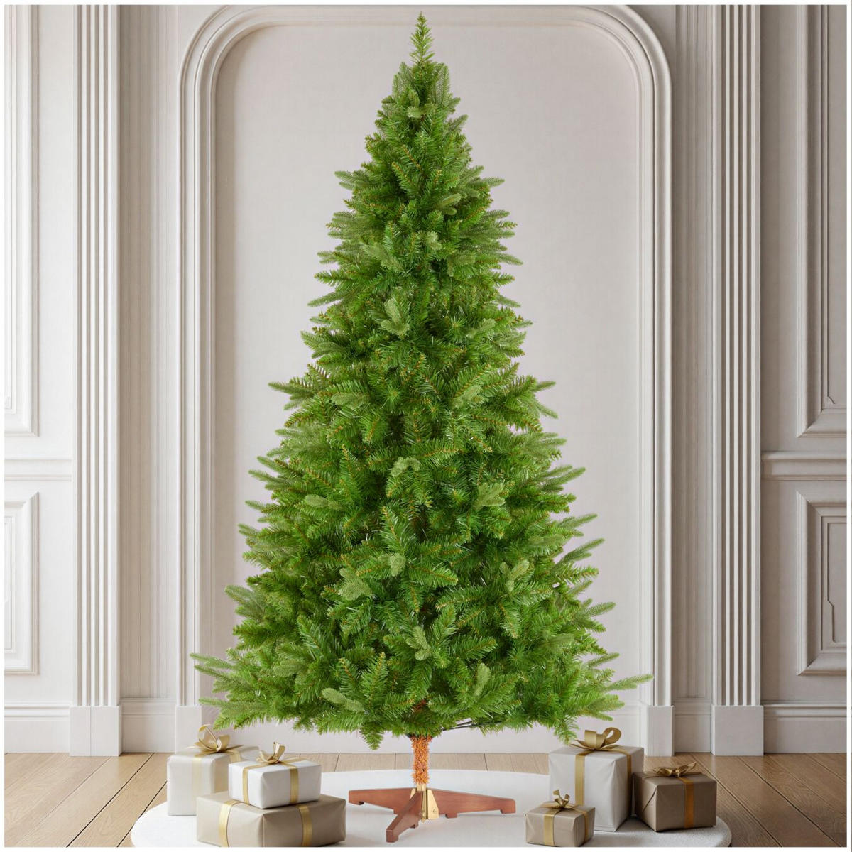 WEIHNACHTSBAUM Cupid,klappbarer Baumständer aus Holz ,grün - Grün, Kunststoff (220cm) - tectake