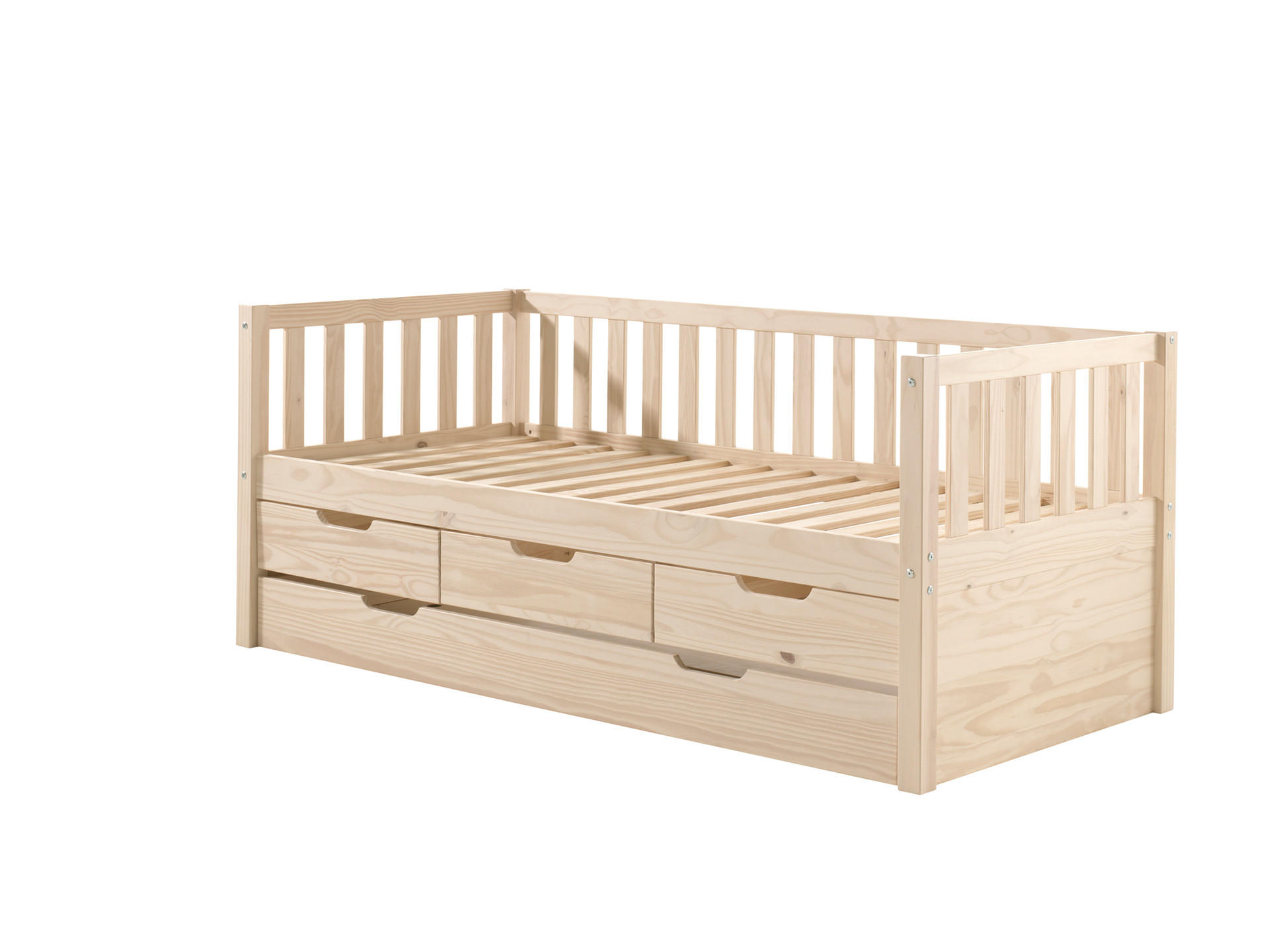 KINDERBETT FRITZ Beige 99x212x86 cm - Beige, Holz - FURNLUX
