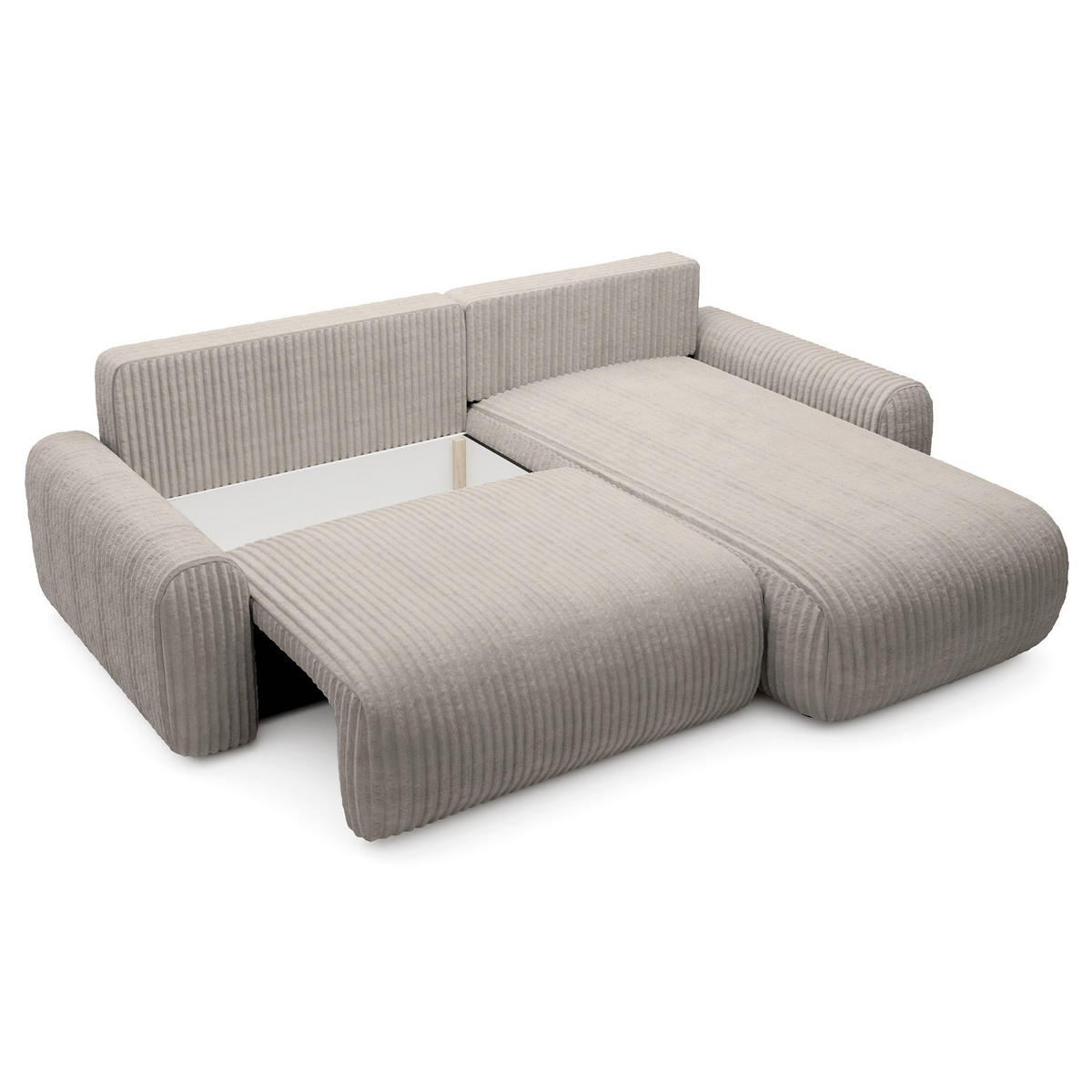 ECKSOFA Lelu Greige beidseitig - Taupe/Schwarz, Kunststoff/Textil (245/165cm) - Selsey