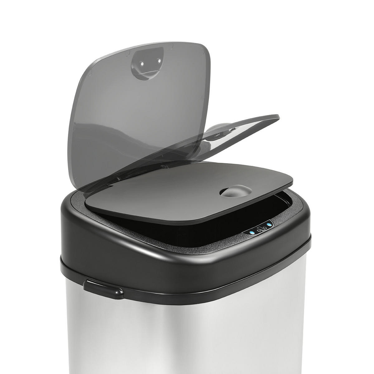 SENSORMÜLLEIMER 58L - Silberfarben, Metall (40/68/29cm) - SVITA