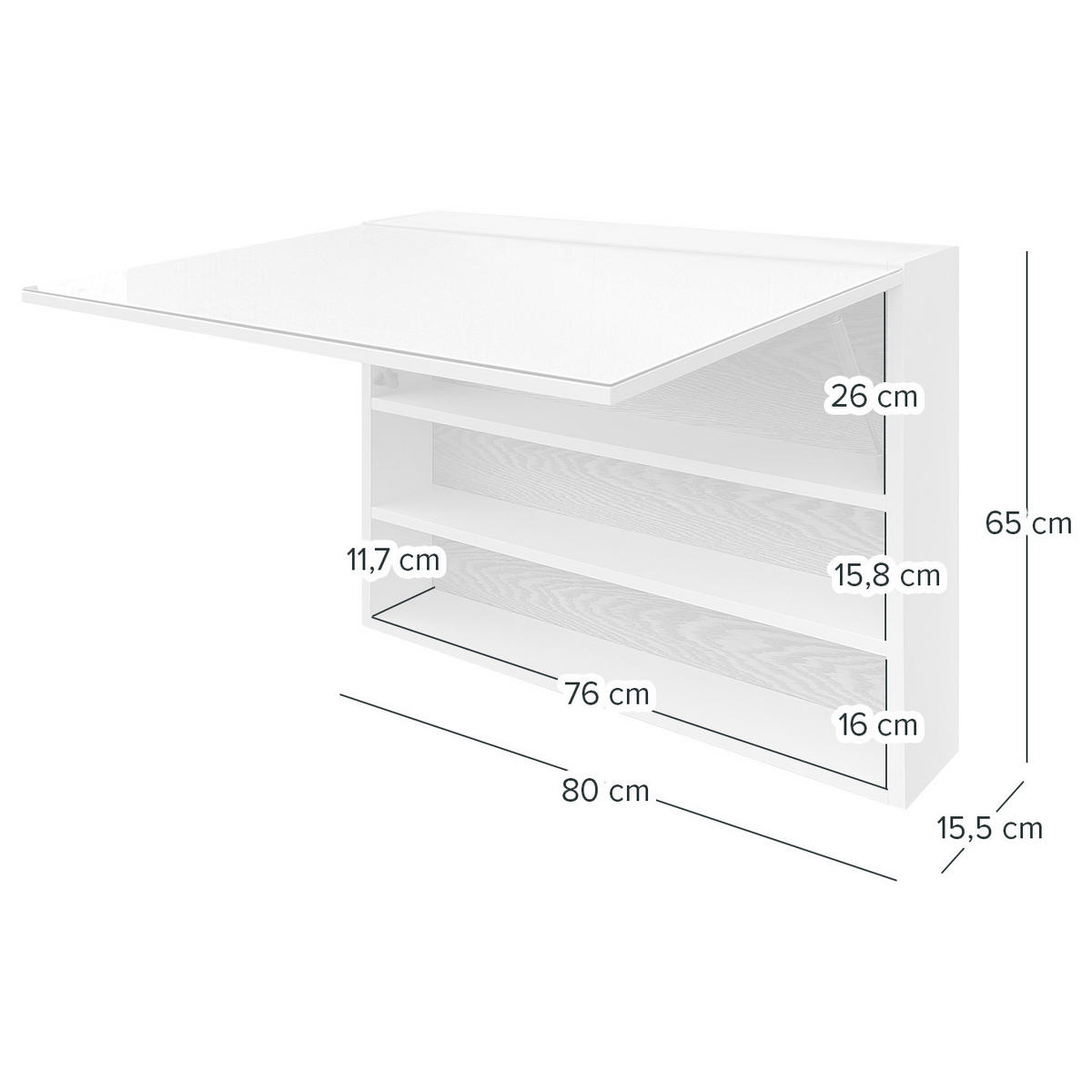 SPIEGELSCHRANK - Grau, Holzwerkstoff (80/65/15cm) - home24