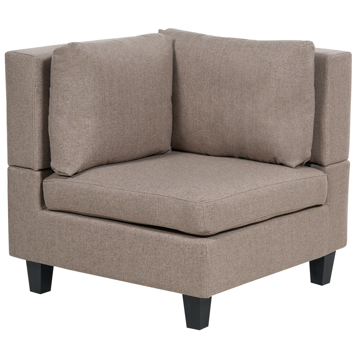 MODULÁRNÍ POHOVKA 5-místná Tvar U Hnědá Látka Unstad - hnědá, textil (228/72/76cm) - Beliani