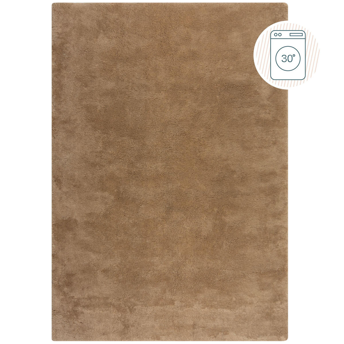 TEPPICH Waschbar LUNE, einfarbig, Mokka, 160 x 230 cm - Braun, Textil (160/230cm) - KADIMA DESIGN