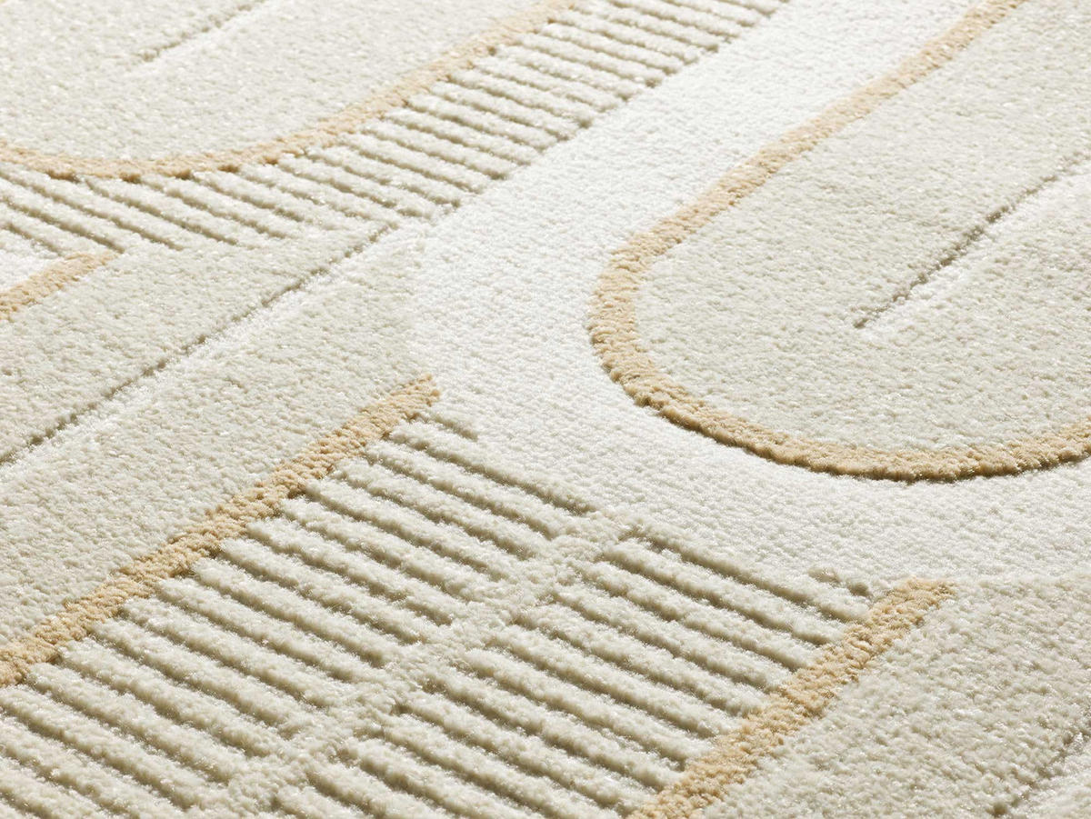 WEBTEPPICH beige Flora 160/230 cm - Beige/Creme, Naturmaterialien/Textil (160/230cm) - Atticgo