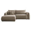 ECKSOFA Moho, Seite: Links - Hellbraun/Schwarz, Holz/Kunststoff (254/162cm) - MIRJAN24