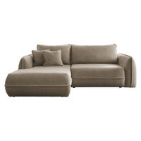 ECKSOFA Moho, Seite: Links - Hellbraun/Schwarz, Holz/Kunststoff (254/162cm) - MIRJAN24