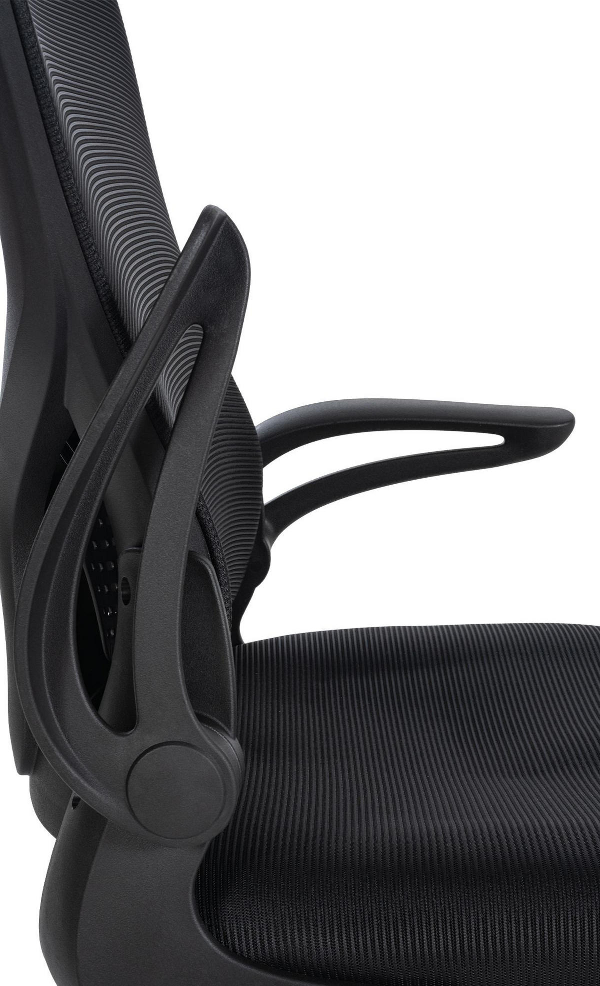 DREHSTUHL Stoff Schwarz - Schwarz, Kunststoff/Textil (54/99/61cm) - CLP