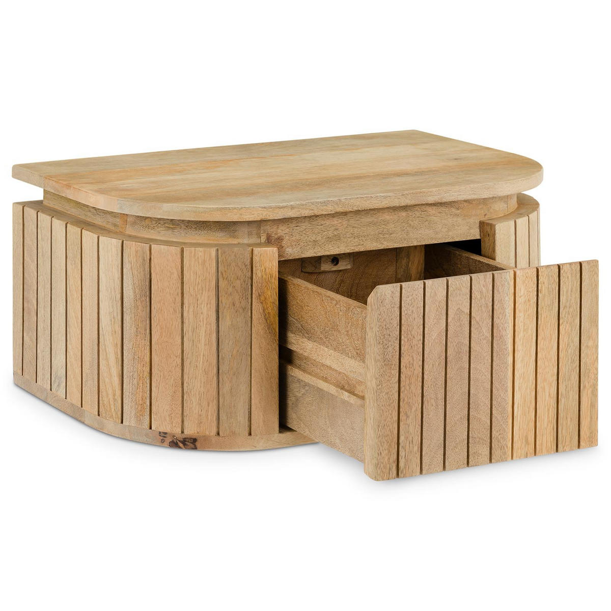 HÄNGENDER NACHTTISCH CALASIA natur - Naturfarben, Holz (55/25/35cm) - IDIMEX