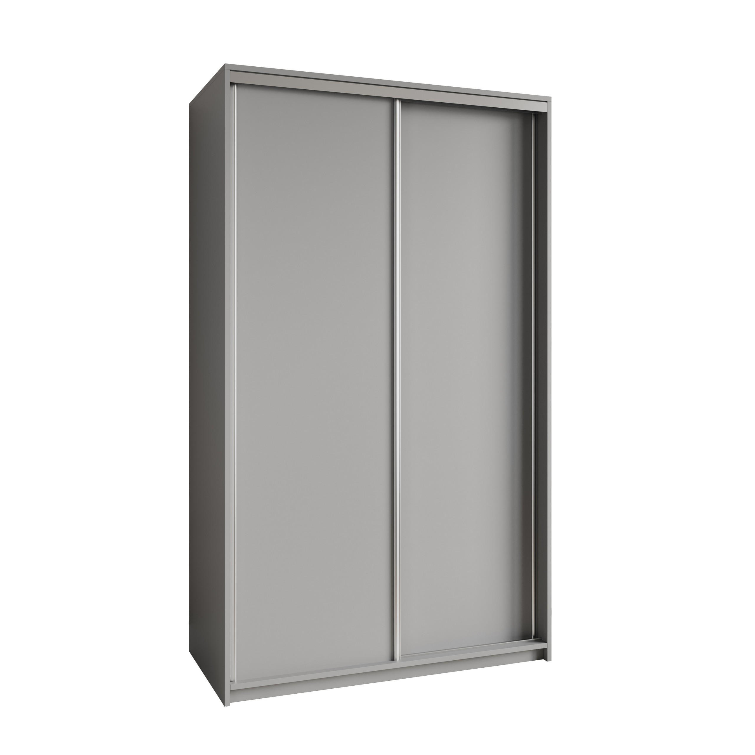 SCHWEBETÜRENSCHRANK NISSE 120/205/60 cm 2-türig Graphitfarben - Graphitfarben, Holzwerkstoff (120/205/60cm) - MASSENO