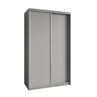 SCHWEBETÜRENSCHRANK NISSE 120/205/60 cm 2-türig Graphitfarben - Graphitfarben, Holzwerkstoff (120/205/60cm) - MASSENO
