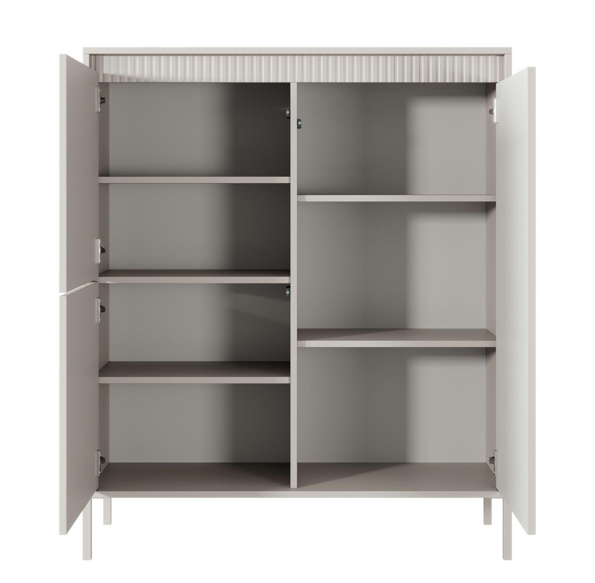 HIGHBOARD Falsetto Beige 104 cm - Beige, Holzwerkstoff/Metall (104/103.5/39.5cm) - Selsey
