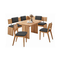 ECKBANKGRUPPE Modern Dani 2 für 7 Personen Massivholz Wildeiche/Grau - Wildeiche/Grau, Holz (192/85/167cm) - 58aufmkessel