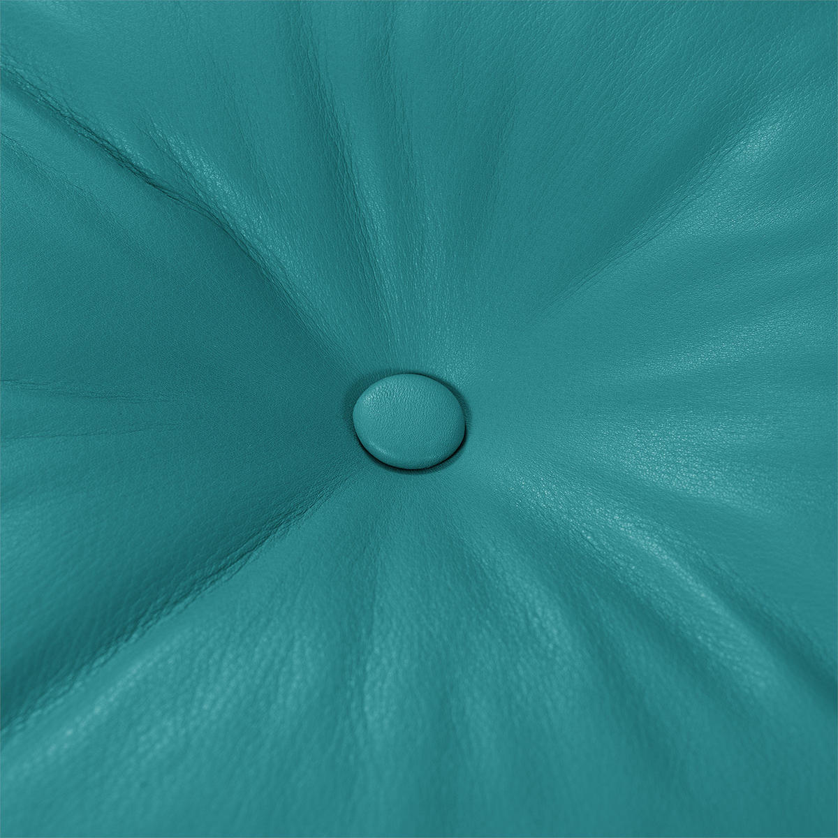 SITZHOCKER - Echtleder - Petrol, Leder (43/45/43cm) - home24