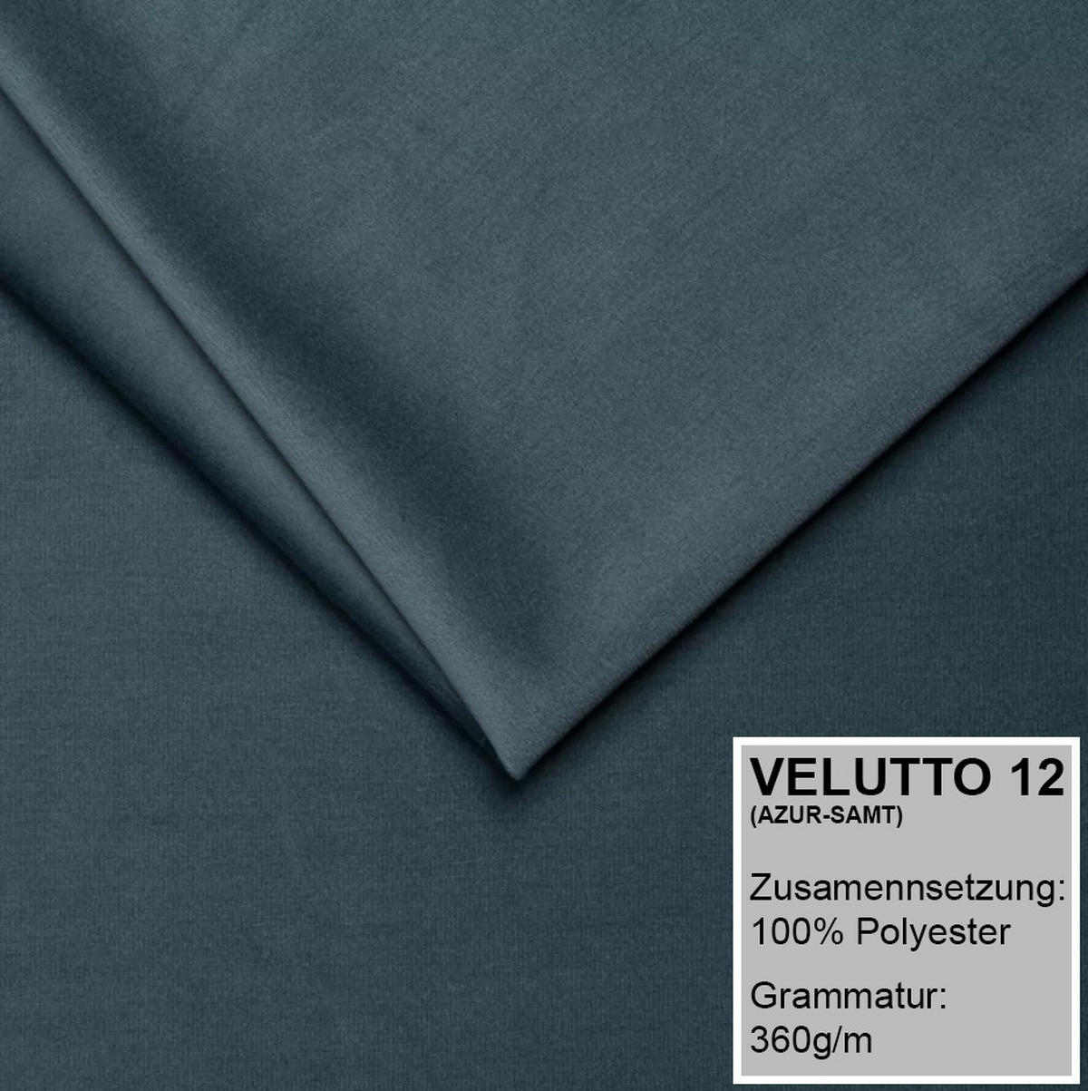 POLSTERBETT MAROKO 120 x 200 in Blau - Blau, Textil (120/200cm) - A&J MöbelLand