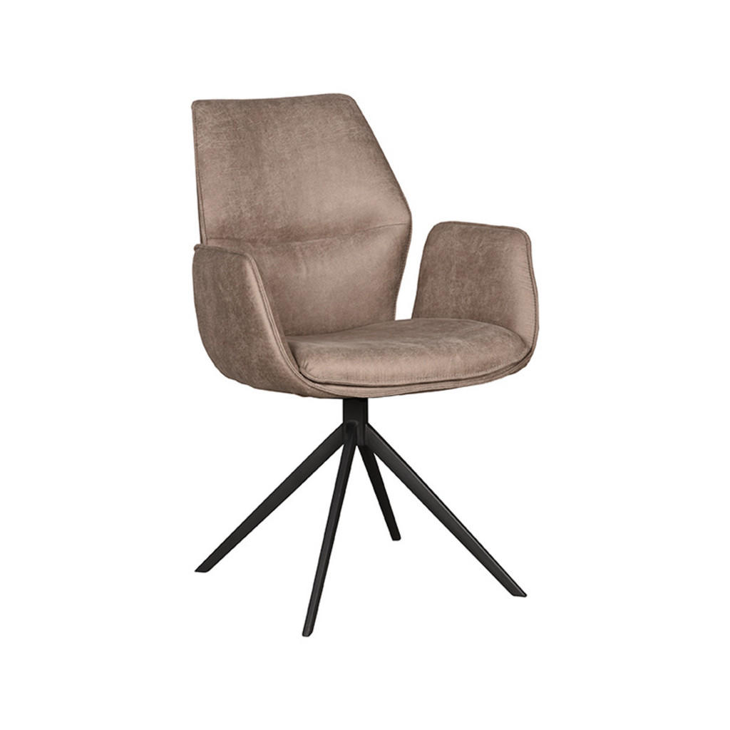 Thumbnail - Label51 Esszimmerstuhl, Taupe, Textil, 1-Sitzer, 58x92x63 cm, Esszimmer, Stühle, Esszimmerstühle, Vierfußstühle