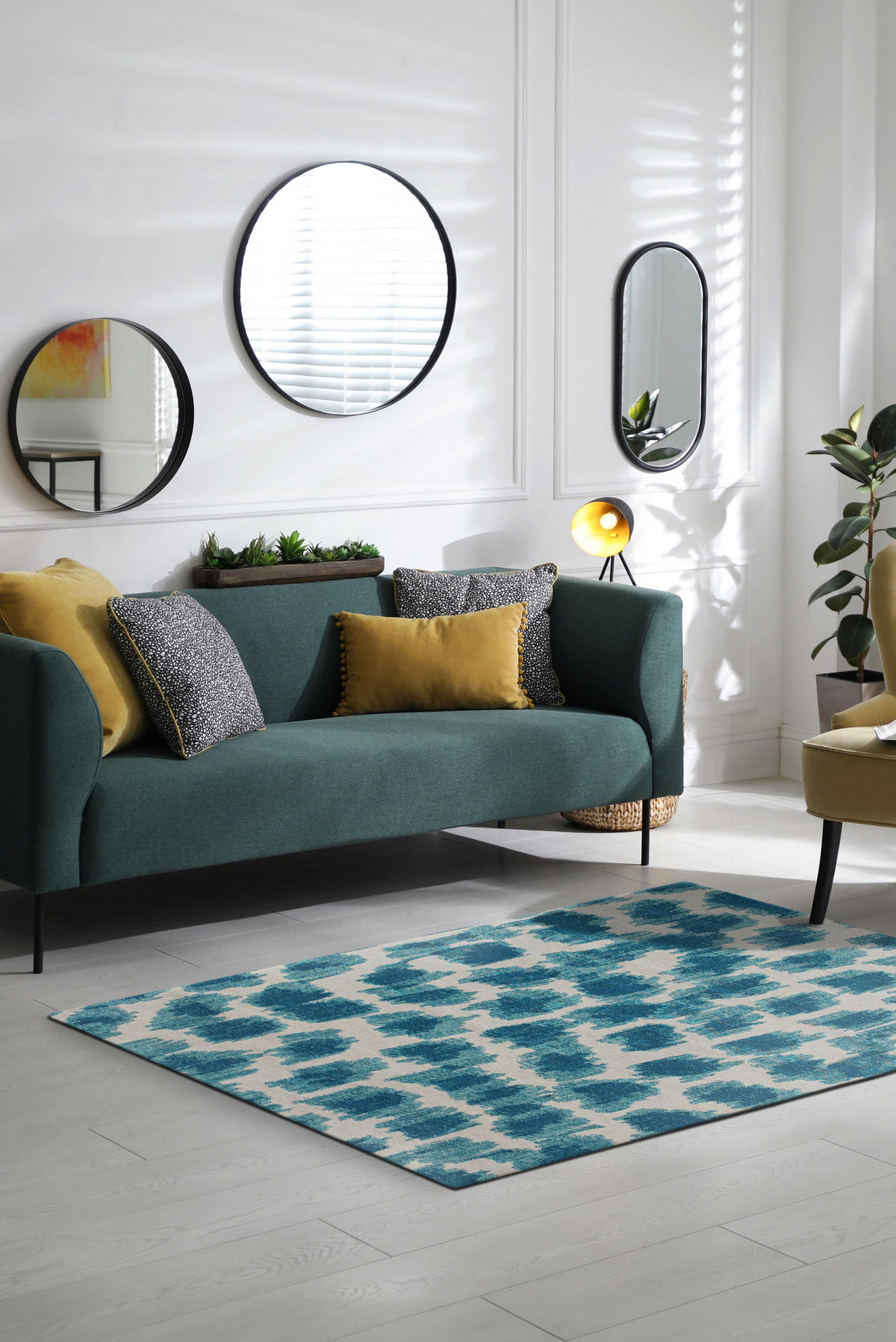 TEPPICH modern Flachgewebe TAKI Blau 240 x 340 cm - Blau, Textil (240/340cm) - Novatrend