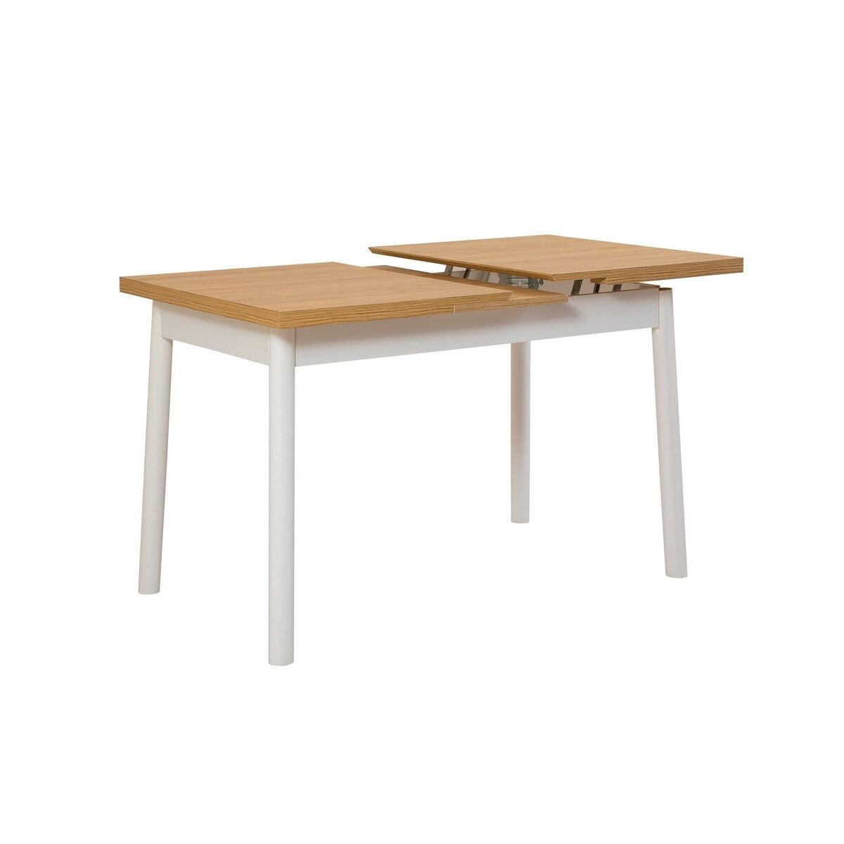 TISCH dekor buche und weiß - oliver 120/75/77 cm - Weiß, Holzwerkstoff (120/75/77cm) - Calicosy