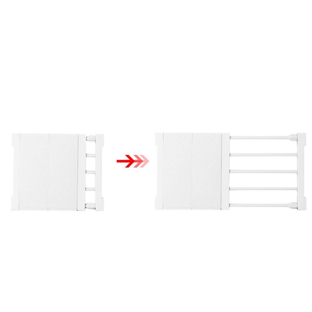 SCHRANK-SPANNREGAL aus ABS-Kunststoff, Kohlenstoffstahl 30-40cm Weißes Verstellbares 30 x 24 x 1,5 cm - Weiß, Kunststoff (24/30/1.5cm) - Livingandhome