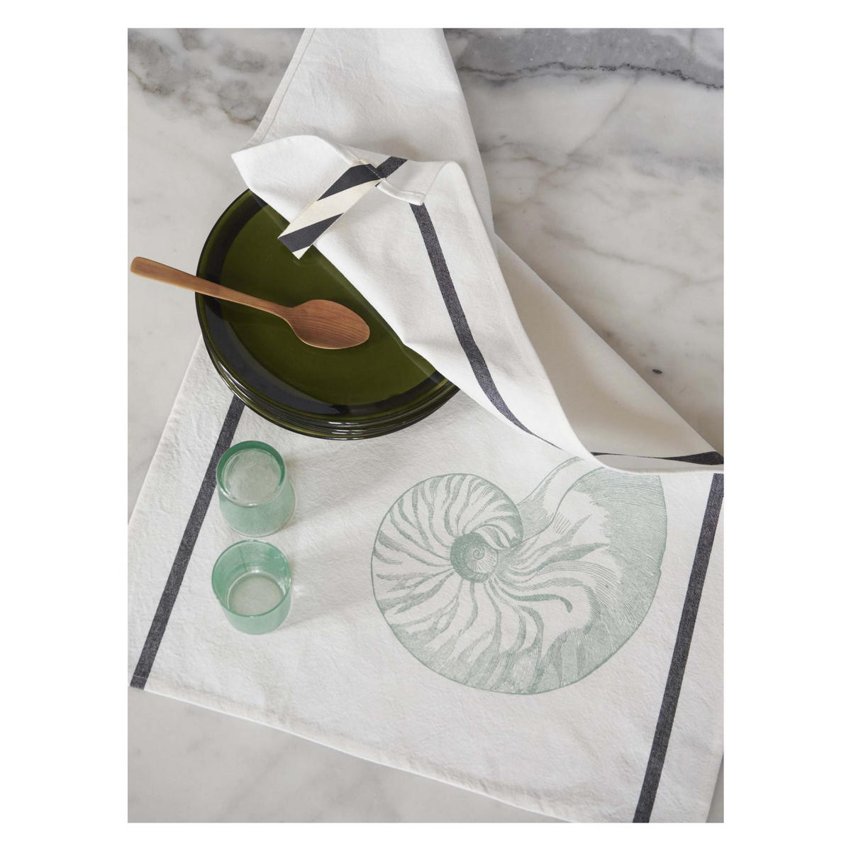 KÜCHENTUCH Ursula weiß 50 x 80 cm - Weiß, Textil (80/50cm)